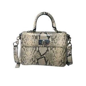 Kates Spade Nadine Leather Handbag Snakeskin Embossed Python Print Purse